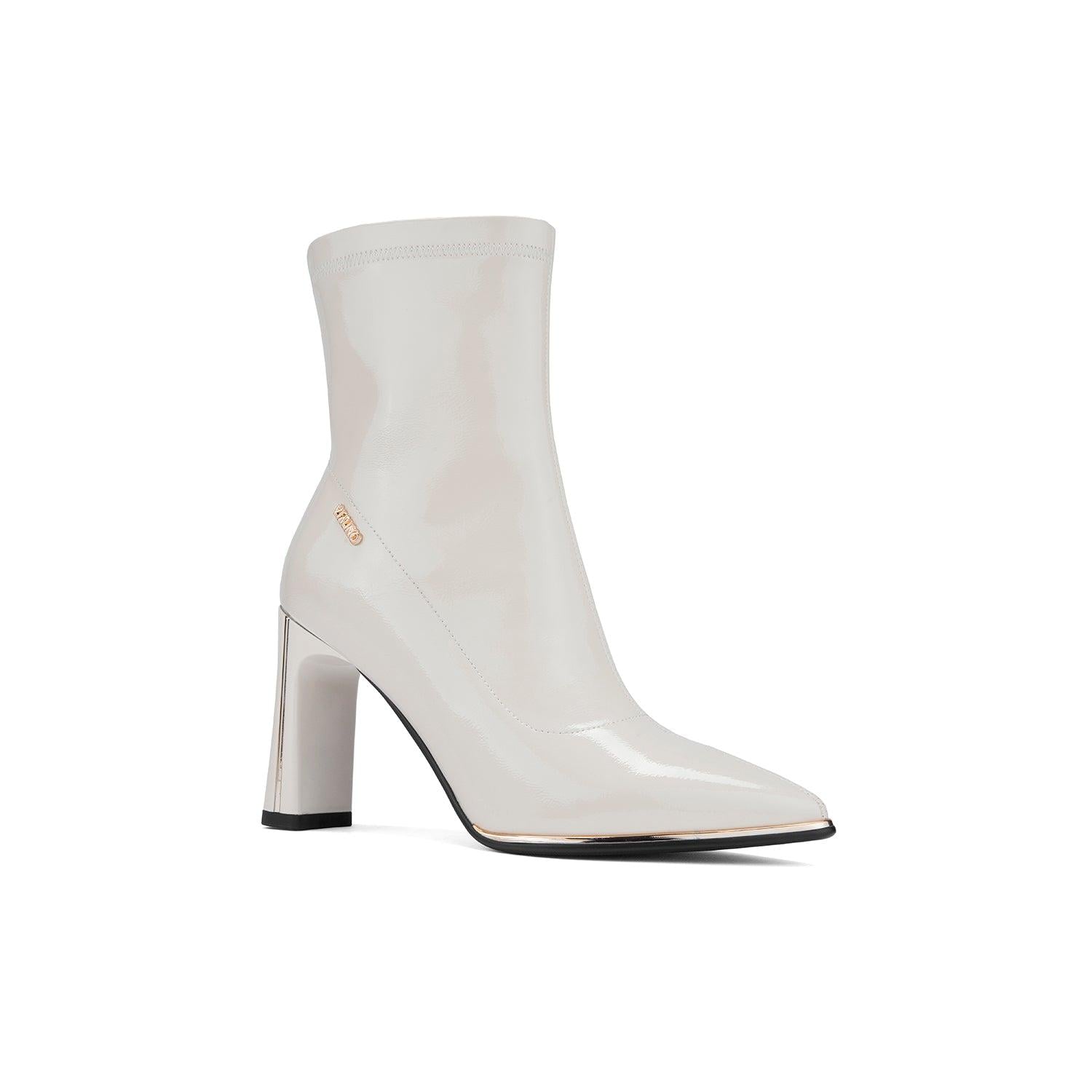 BOTIN VIA UNO DF2797 BLANCO OFF NAPA CHAROL TACO 9 CM - 1