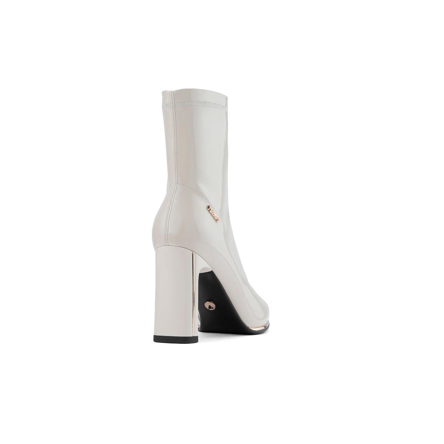 BOTIN VIA UNO DF2797 BLANCO OFF NAPA CHAROL TACO 9 CM - 3