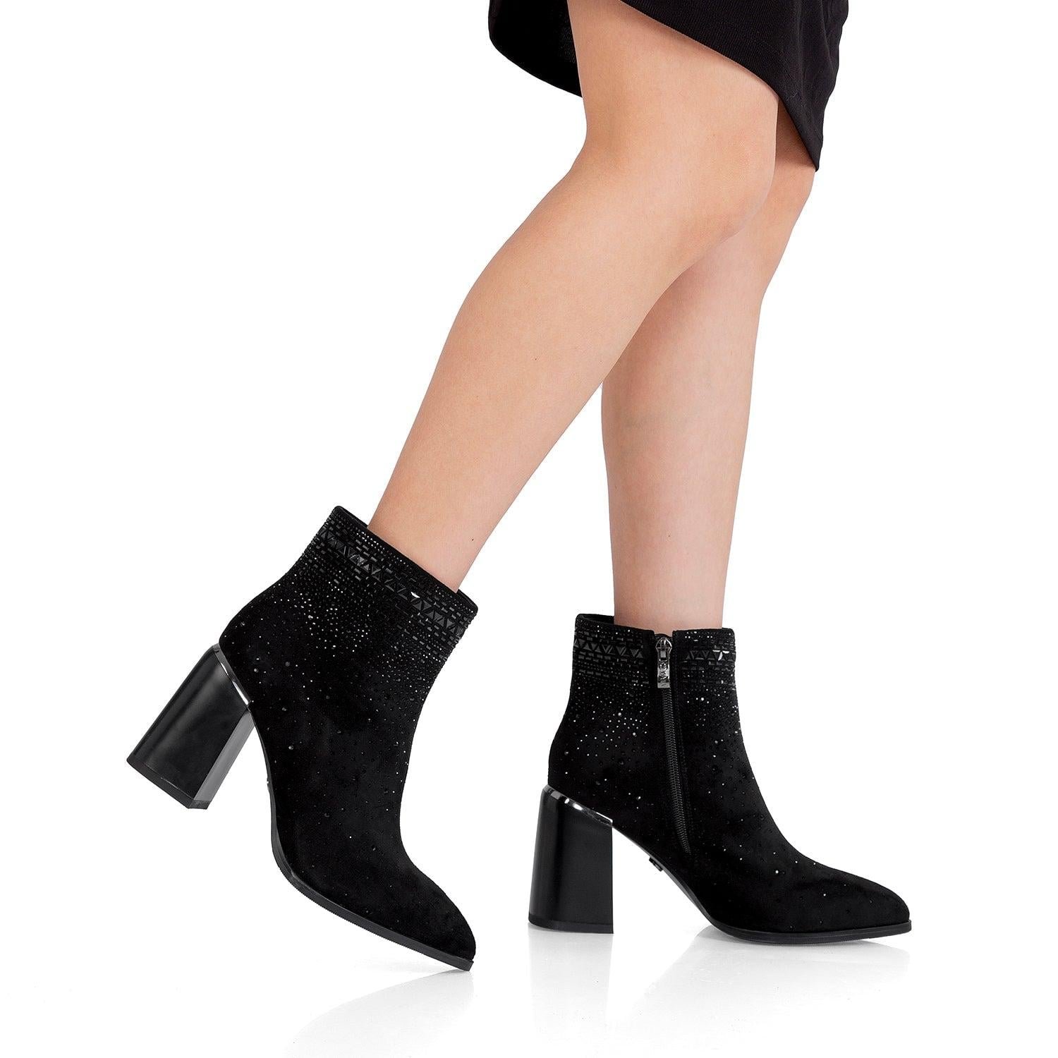 BOTIN VIA UNO BK123 TEXTIL TACO 9 - 4