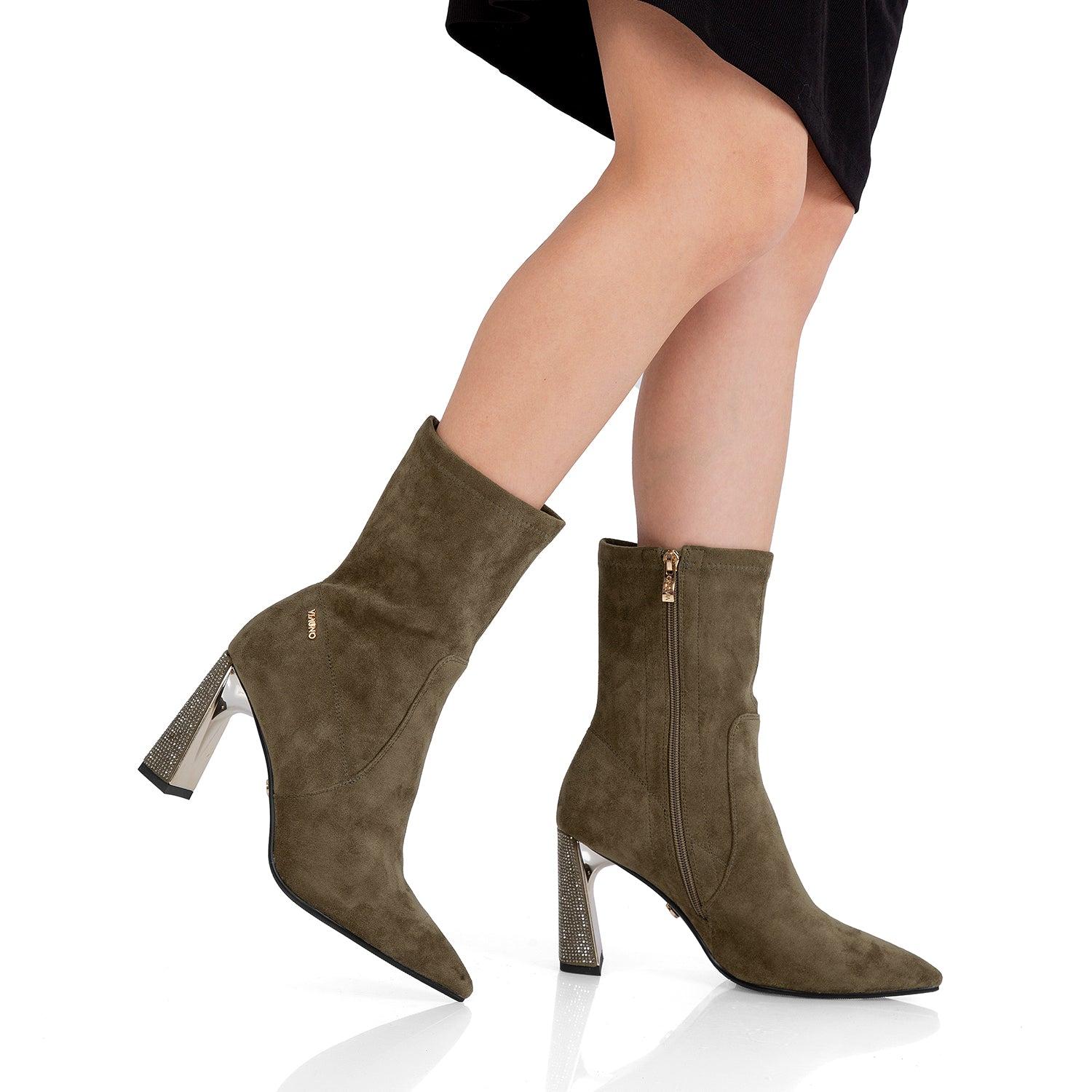 BOTIN VIA UNO BKX973 GAMUZA TACO 9 - 4