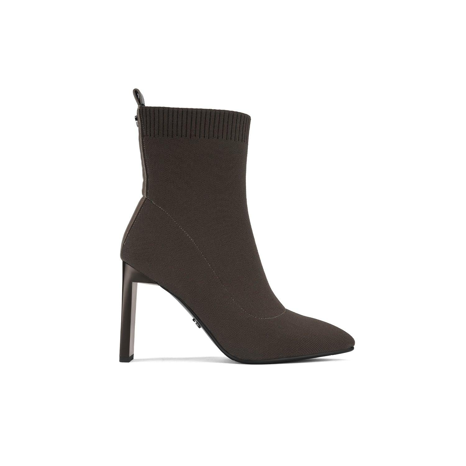 BOTIN VIA UNO DF2823 MARRÓN TEXTIL TACO 9 - 2