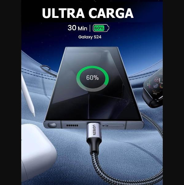 CABLE ULTRA CARGA RAPIDA - 240W TIPO C - UGREEN - 1