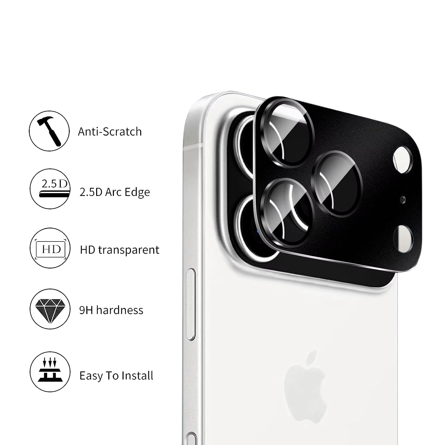 PROTECTOR DE CAMARA IPHONE 17 PRO MAX - BLACK - 2