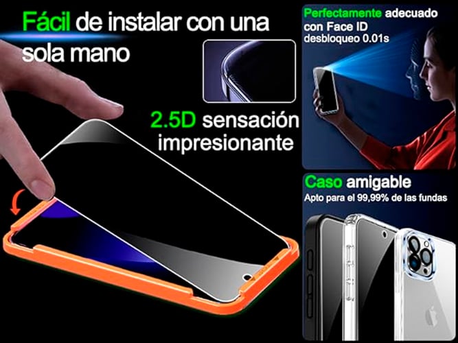 MICA DE VIDRIO ANTIESPIA IPHONE 17 PRO MAX - 2