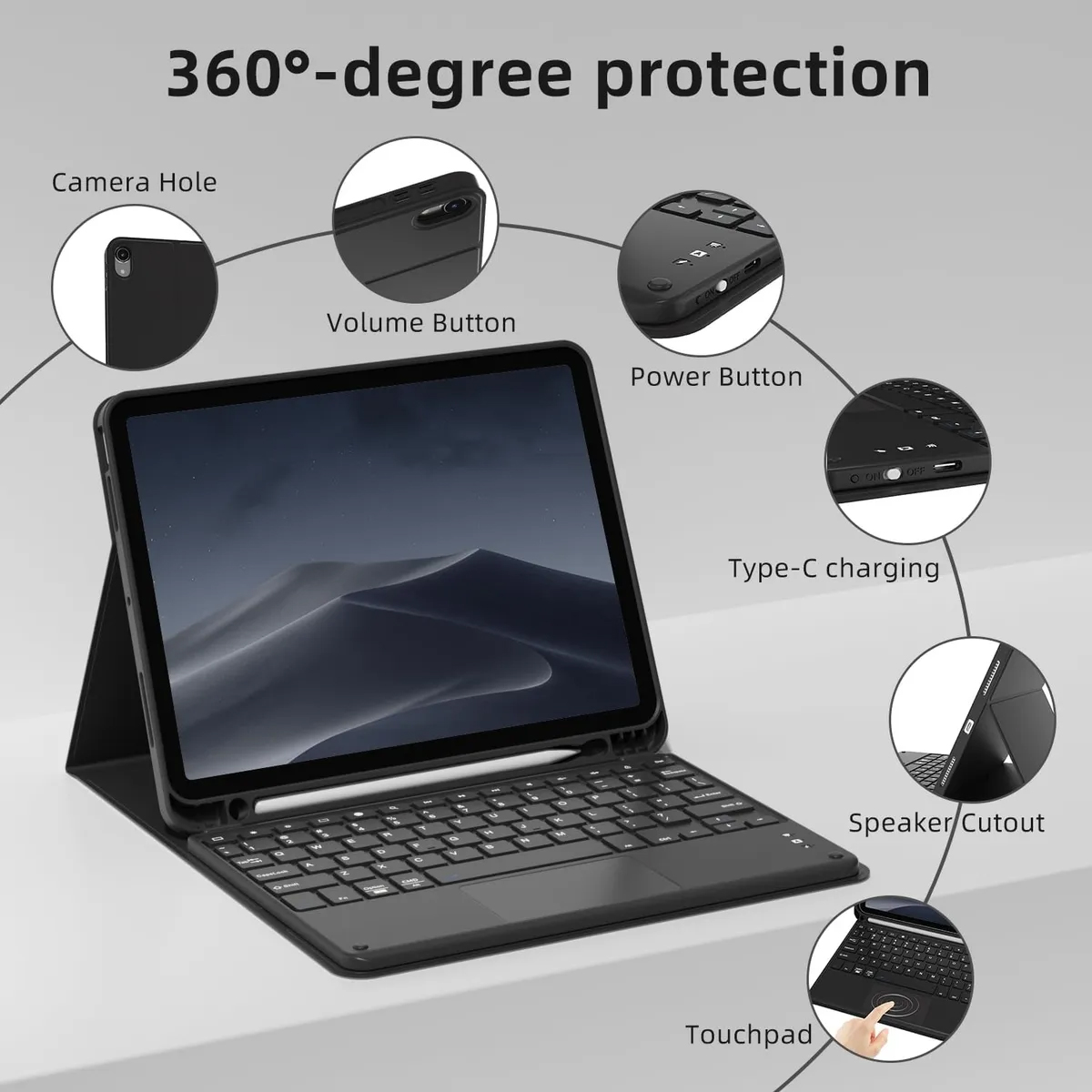 FUNDA CASE IPAD 11 A16 2025 CON TECLADO - 2