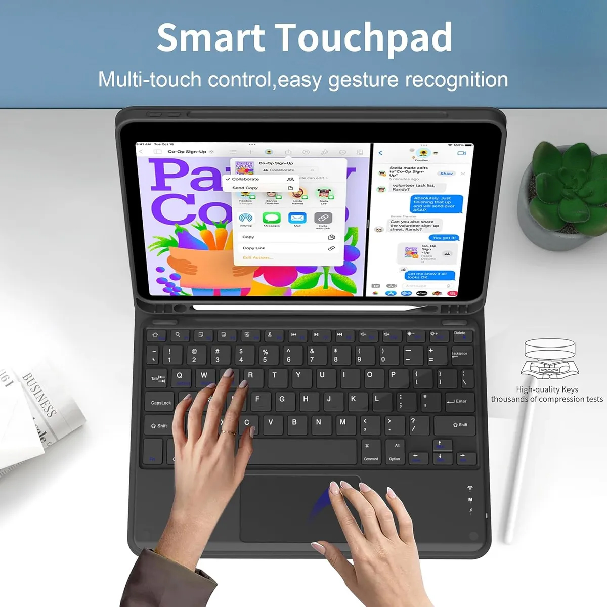 FUNDA CASE IPAD 11 A16 2025 CON TECLADO - 4