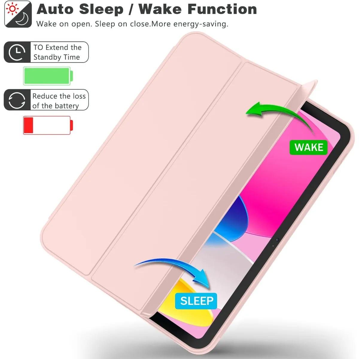 Case Funda Ipad A16 Smart Rosado - 3