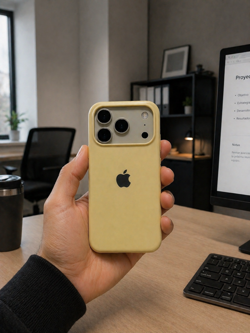 CASE FUNDA IPHONE 17 PRO MAX - AMARILLO - 2