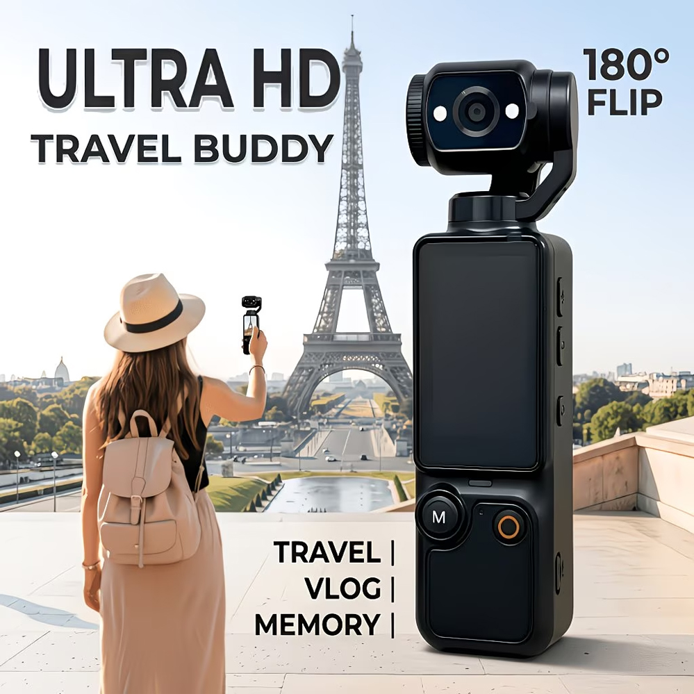 CAMARA DEPORTIVA 4K GRABADORA CON TRIPODE - 1