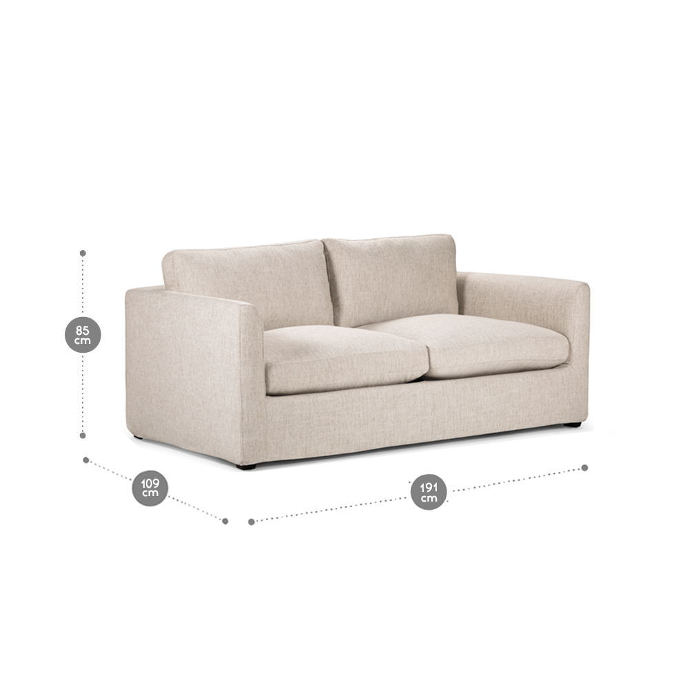 SOFÁ ROSEN FESSART 3 CUERPOS CREMA - 8