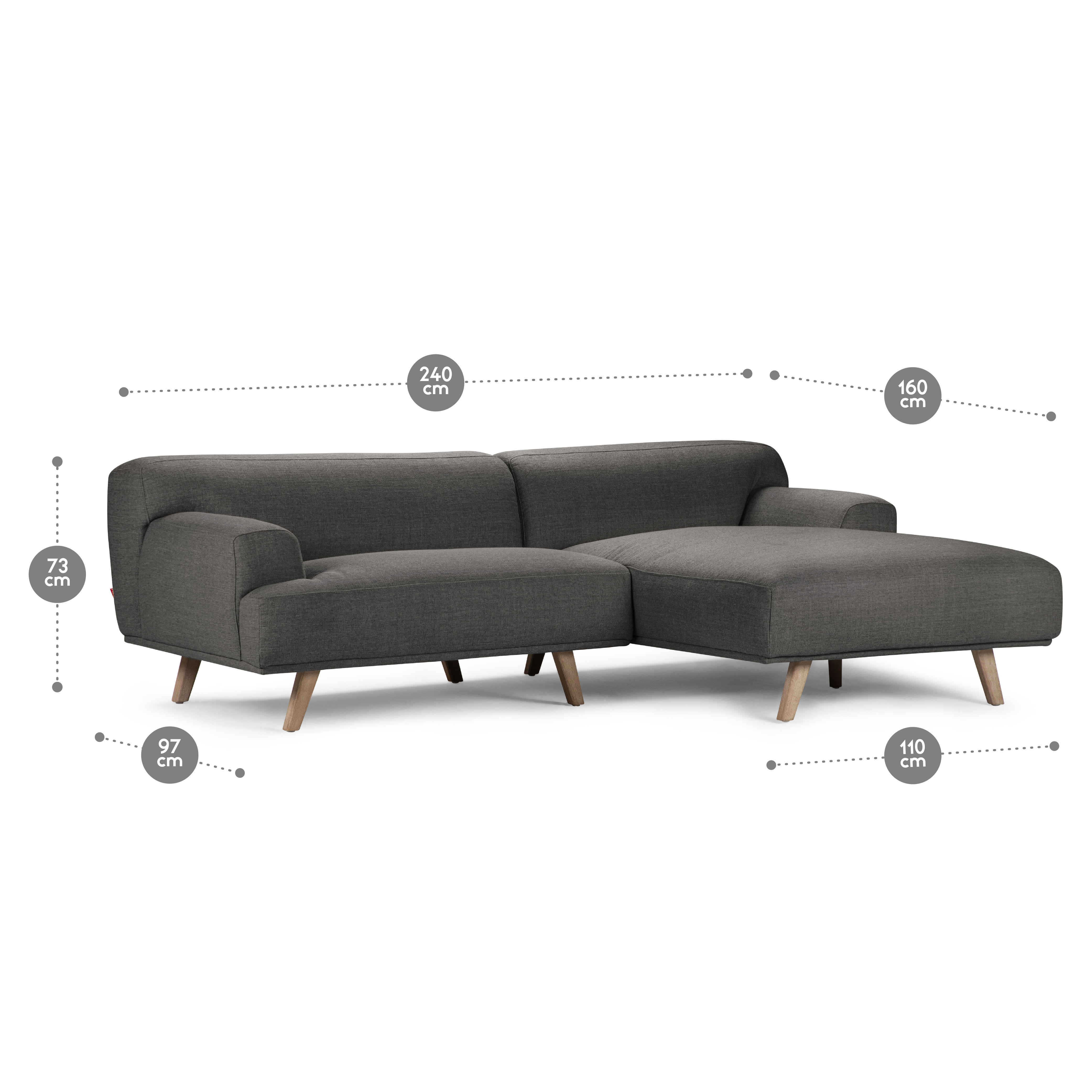 ROSEN SECCIONAL DRESDENER 2 L DER TE GRIS - 7