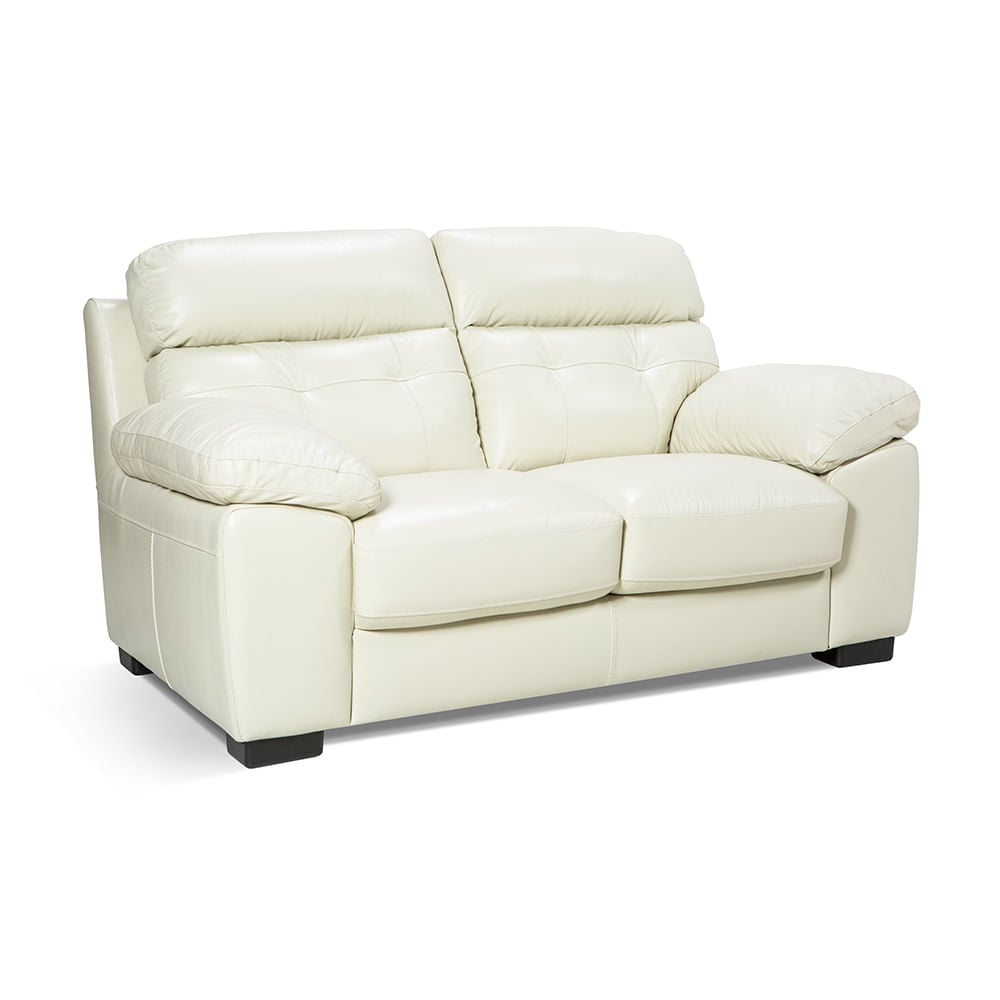 ROSEN SOFÁ FLAMINIO CUERO MARFIL 2 CUERPOS - 1