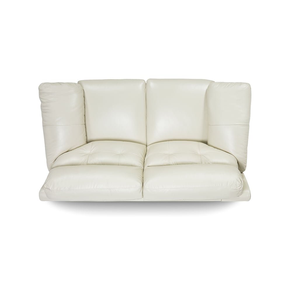 ROSEN SOFÁ FLAMINIO CUERO MARFIL 2 CUERPOS - 5