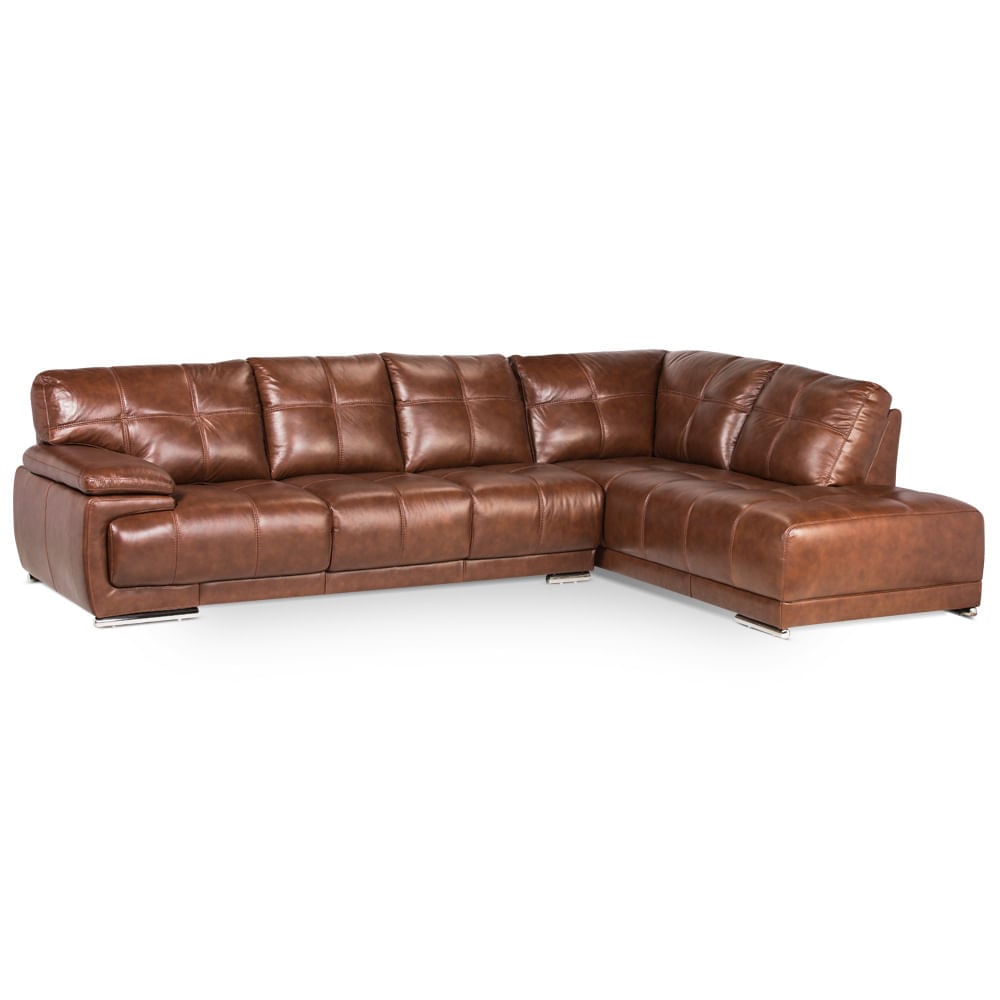 ROSEN SECCIONAL 6974 DERECHO CUERO CARAMELO - 1
