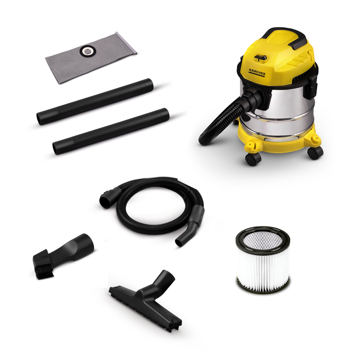 ASPIRADORA DE POLVO Y AGUA WDL1S 1000W 12L KARCHER - 1
