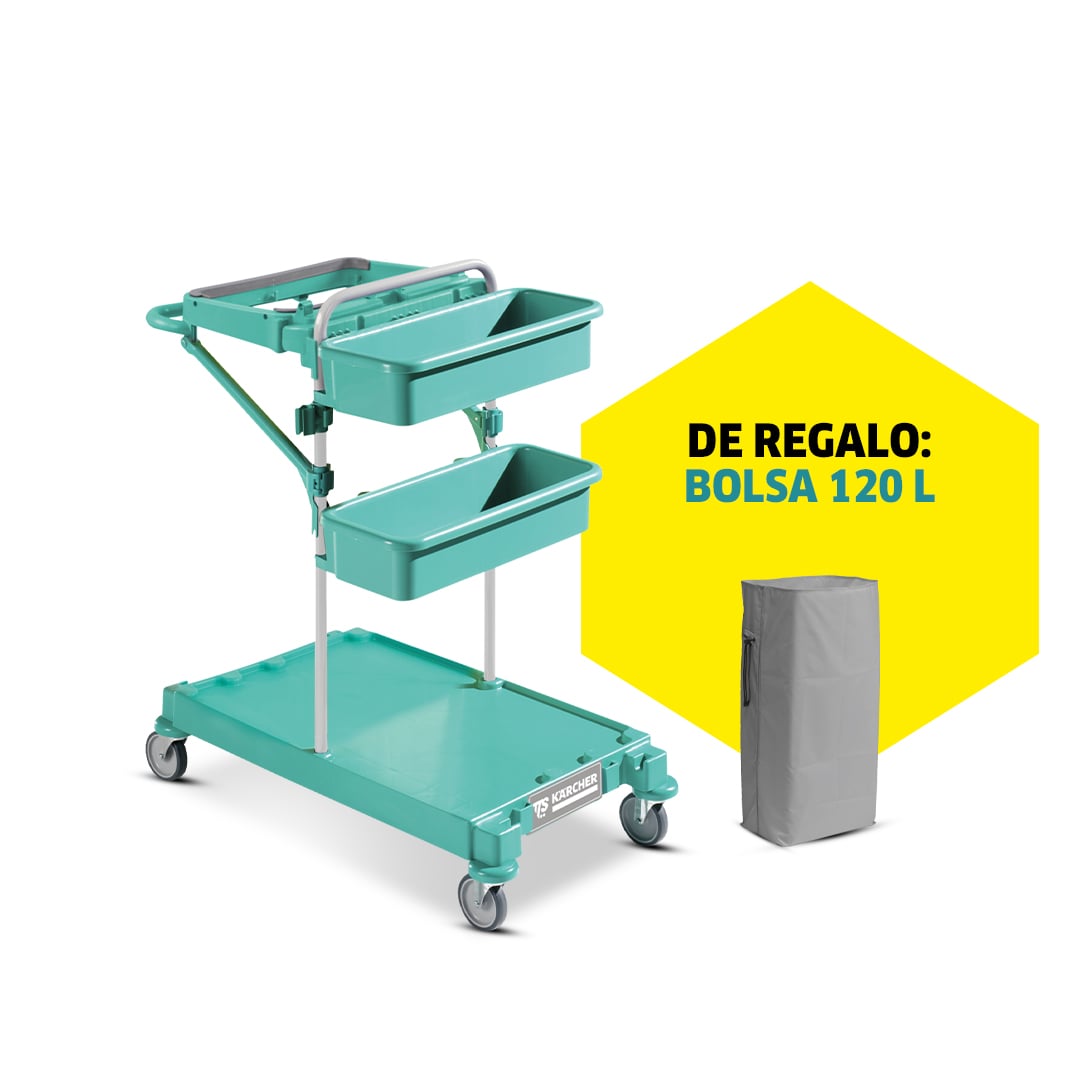 PACK CARRITO DE LIMPIEZA TROLLEY I CON BOLSA 120L - 1