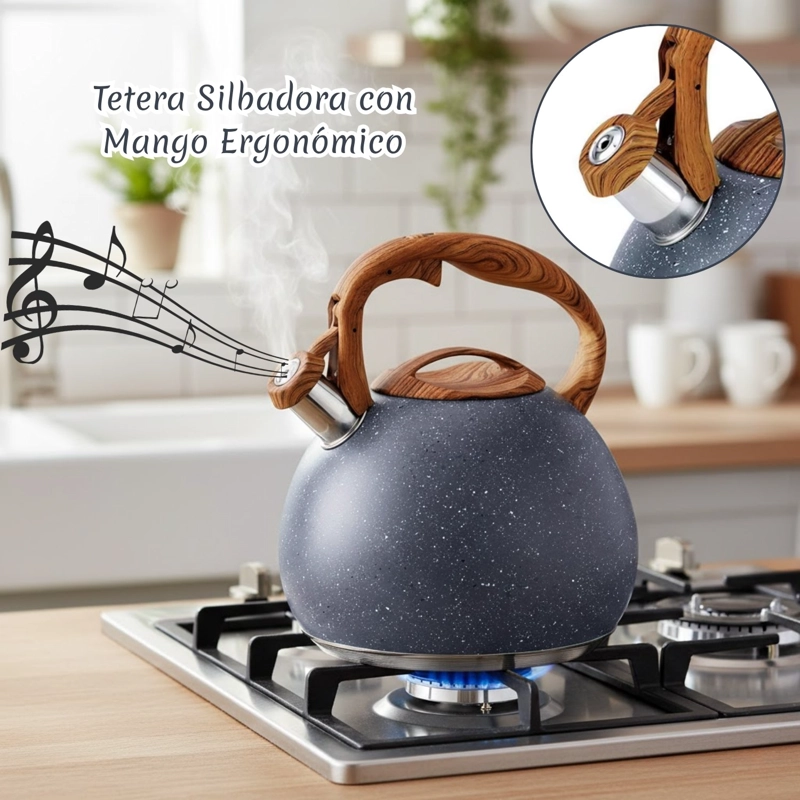 TETERA OEM VL-KT540 GRIS 5 L SILBADORA ROCA VOLCÁNICA PLOMO - 2