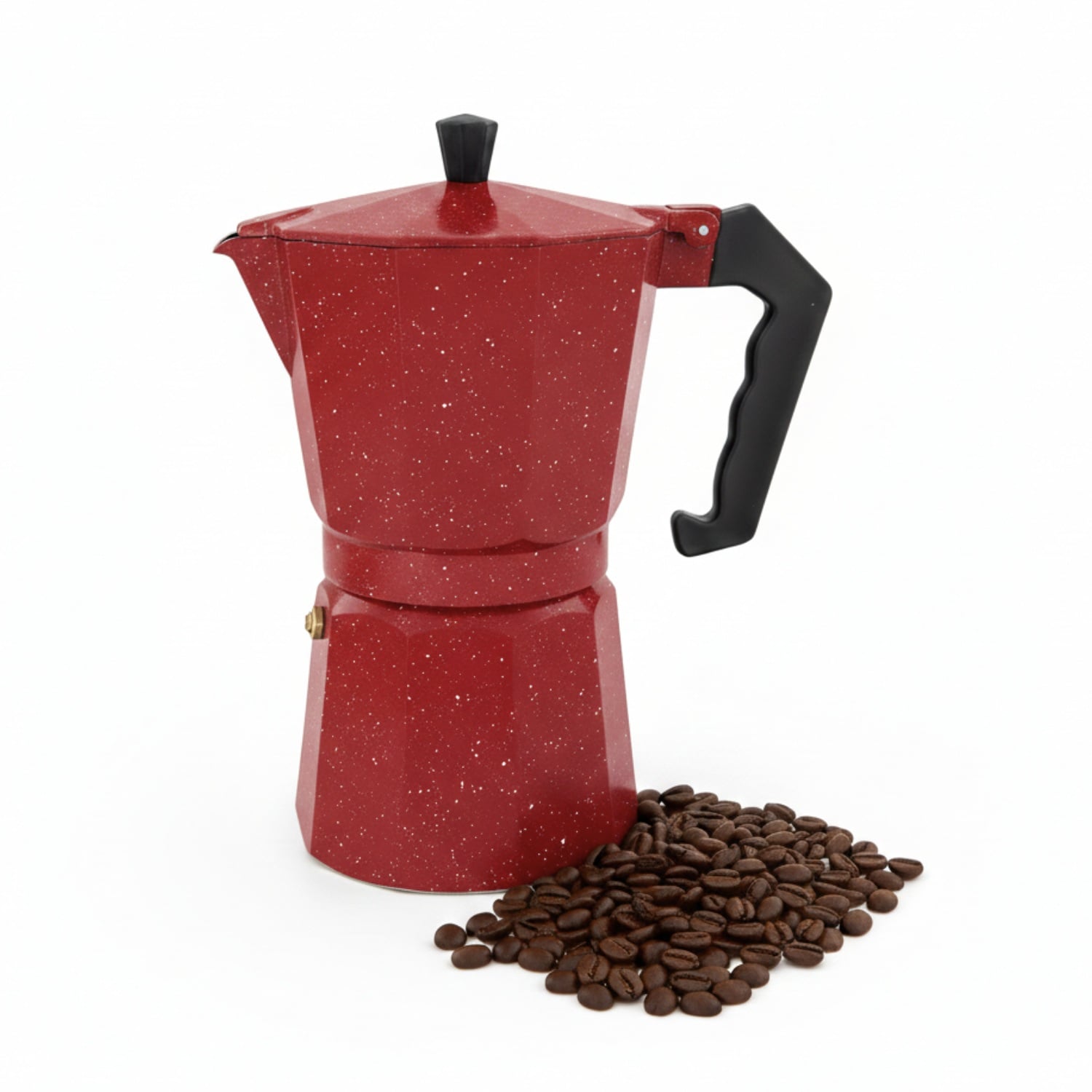 CAFETERA ITALIANA MOKA DE 12 TAZAS COLOR ROJO - 1