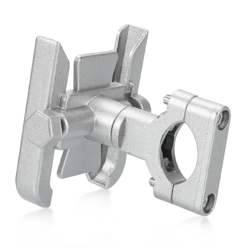 HOLDER SOPORTE PARA MOTO BICICLETA MANILLAR FUERTE DE ALUMINIO PLATEADO - 4