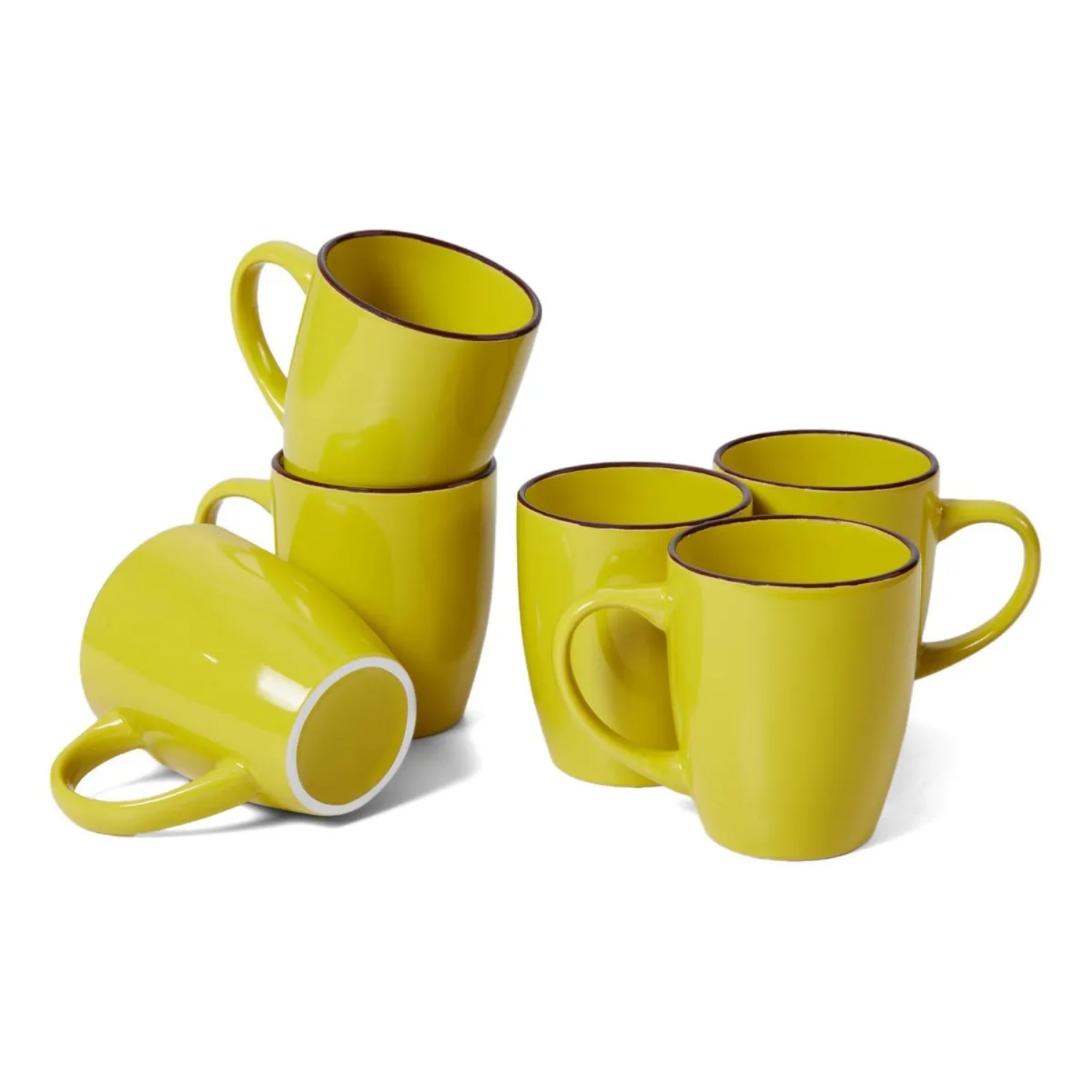 TAZAS DE PORCELANA ELEGANTE PACK X6 PARA CAFÉ, TÉ Y MÁS - 1