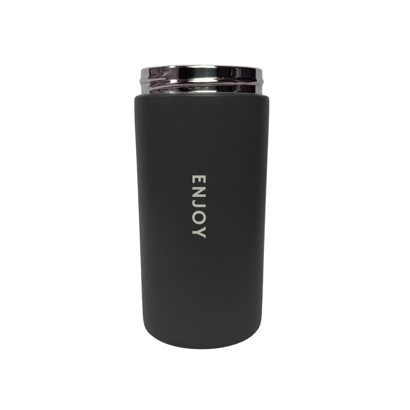 VASO TÉRMICO PARA CAFÉ TERMO DE ACERO INOXIDABLE 300ML NEGRO - 4