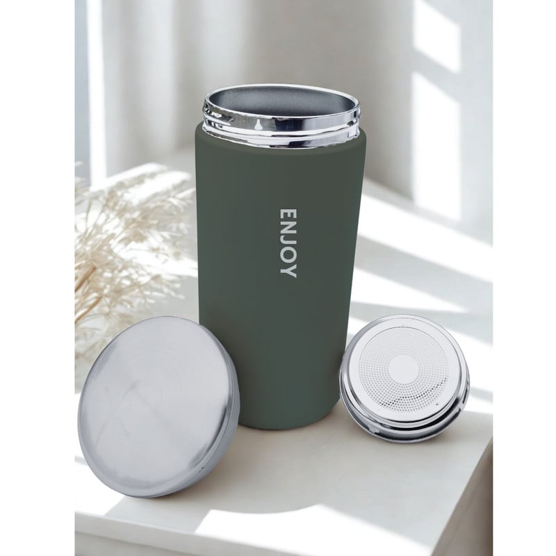 VASO TÉRMICO PARA CAFÉ TERMO DE ACERO INOXIDABLE 300ML VERDE - 2
