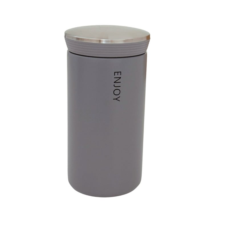 VASO TÉRMICO PARA CAFÉ TERMO DE ACERO INOXIDABLE 300ML GRIS - 1