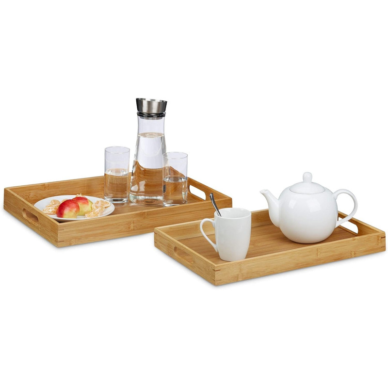 BANDEJA DE BAMBÚ PACK X2 DE 38 X 25 - 2
