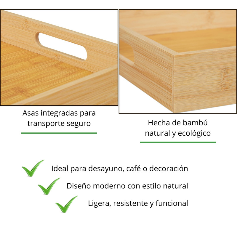 BANDEJA DE BAMBÚ PACK X2 DE 38 X 25 - 5