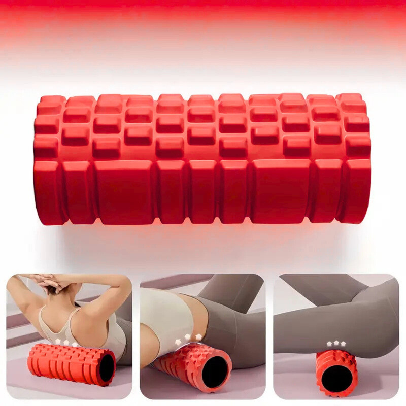 RODILLO DE YOGA FOAM ROLLER DE ESPUMA 33 X 14CM ROJO - 3