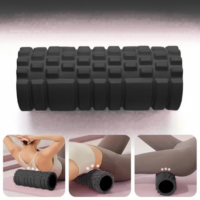 RODILLO DE YOGA FOAM ROLLER DE ESPUMA 33 X 14CM NEGRO - 3