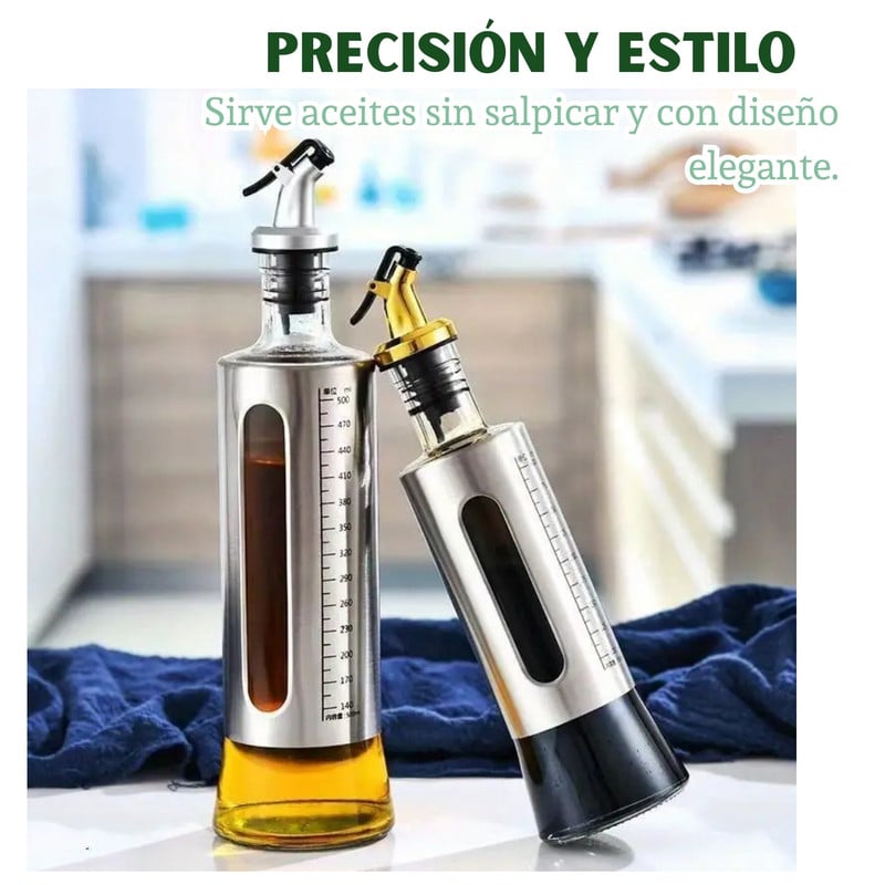 DISPENSADOR ACEITERO 500ML DE VIDRIO ANTIFUGAS – PACK X4 - 4