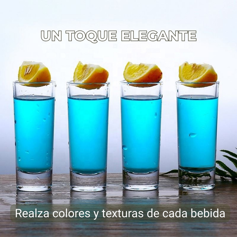 VASO SHOT WHISKY TEQUILA 28ML SET 6 VASOS SHOT DE VIDRIO - 5