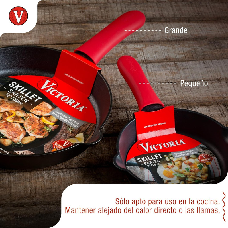 MANGO DE SILICONA PARA SARTEN HIERRO FUNDIDO LARGO - 4