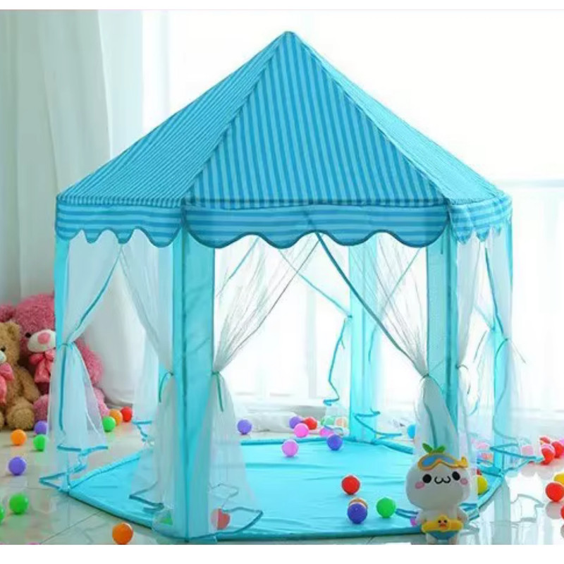 CASITA CASTILLO PRINCIPE CARPA INFANTIL PARA NIÑOS CELESTE - 2