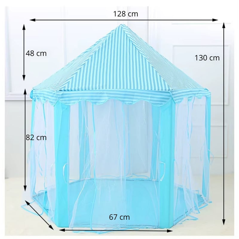 CASITA CASTILLO PRINCIPE CARPA INFANTIL PARA NIÑOS CELESTE - 3