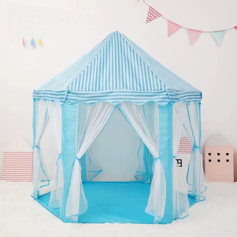 CASITA CASTILLO PRINCIPE CARPA INFANTIL PARA NIÑOS CELESTE - 6