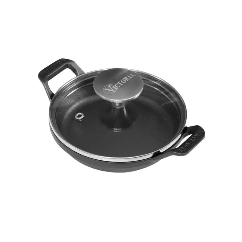 MINI CAZUELA 14CM HIERRO FUNDIDO ESMALTADA CON TAPA - 1