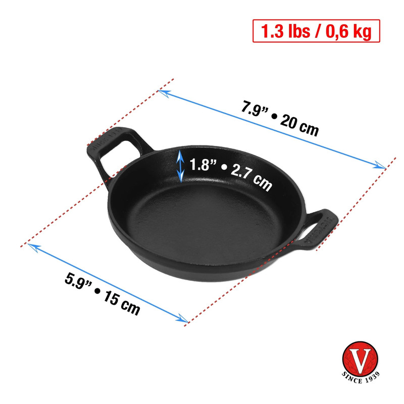 MINI CAZUELA 14CM HIERRO FUNDIDO ESMALTADA CON TAPA - 3