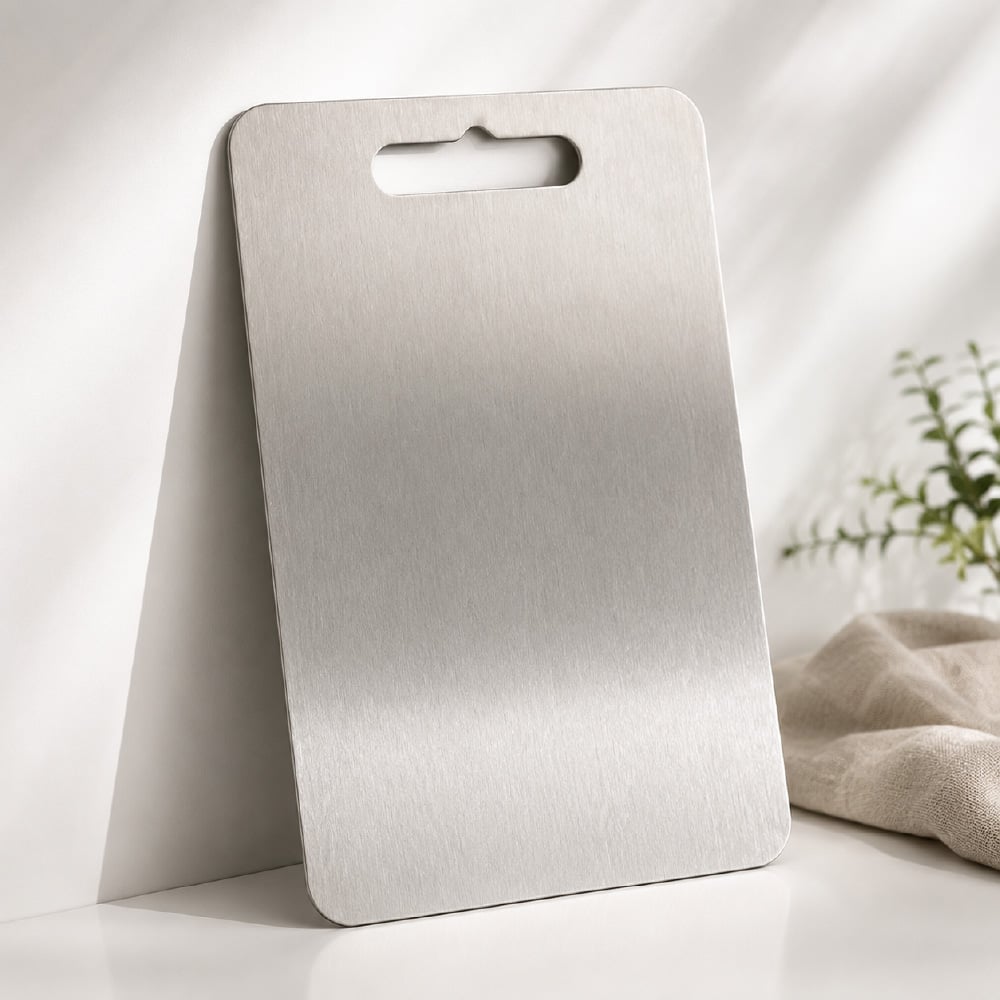 TABLA DE PICAR ACERO INOXIDABLE 34×23 CM – DISEÑO PREMIUM - 1