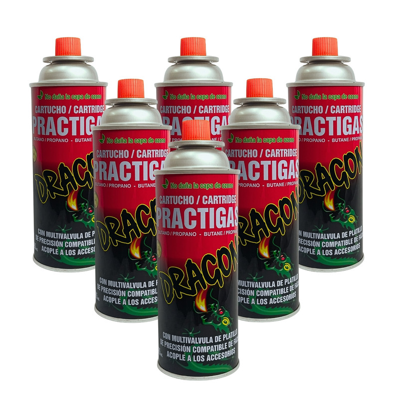 CARTUCHO DE GAS BUTANO 485ML ALTA POTENCIA – PACK 6 UNIDADES - 1