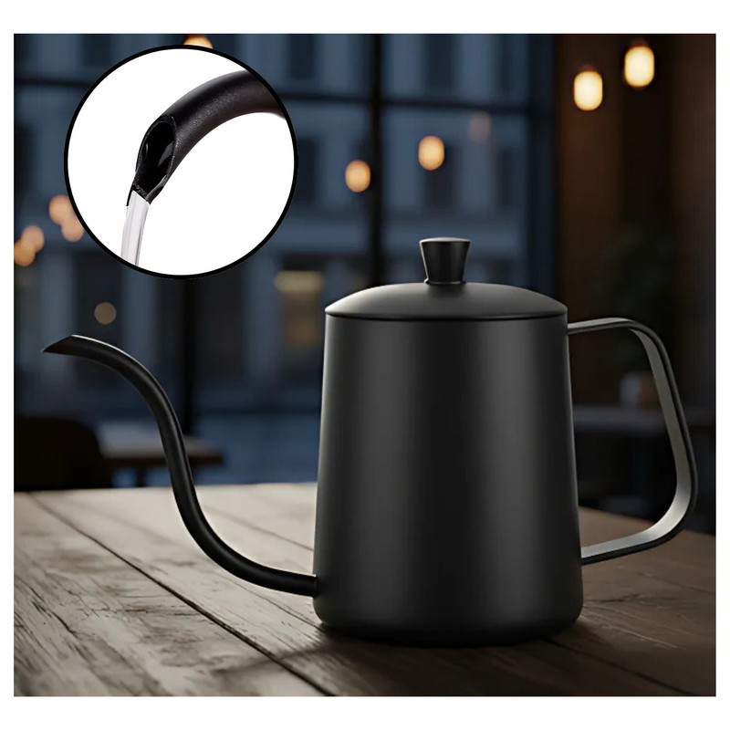 JARRA CUELLO DE CISNE 580ML NEGRO, PARA CAFETERA POR GOTEO - 2