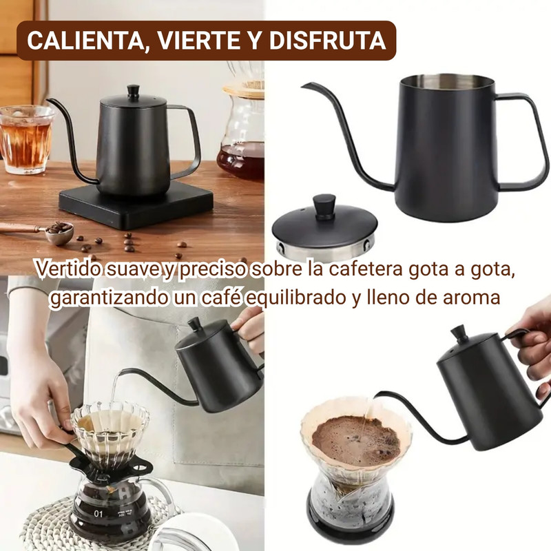JARRA CUELLO DE CISNE 580ML NEGRO, PARA CAFETERA POR GOTEO - 7
