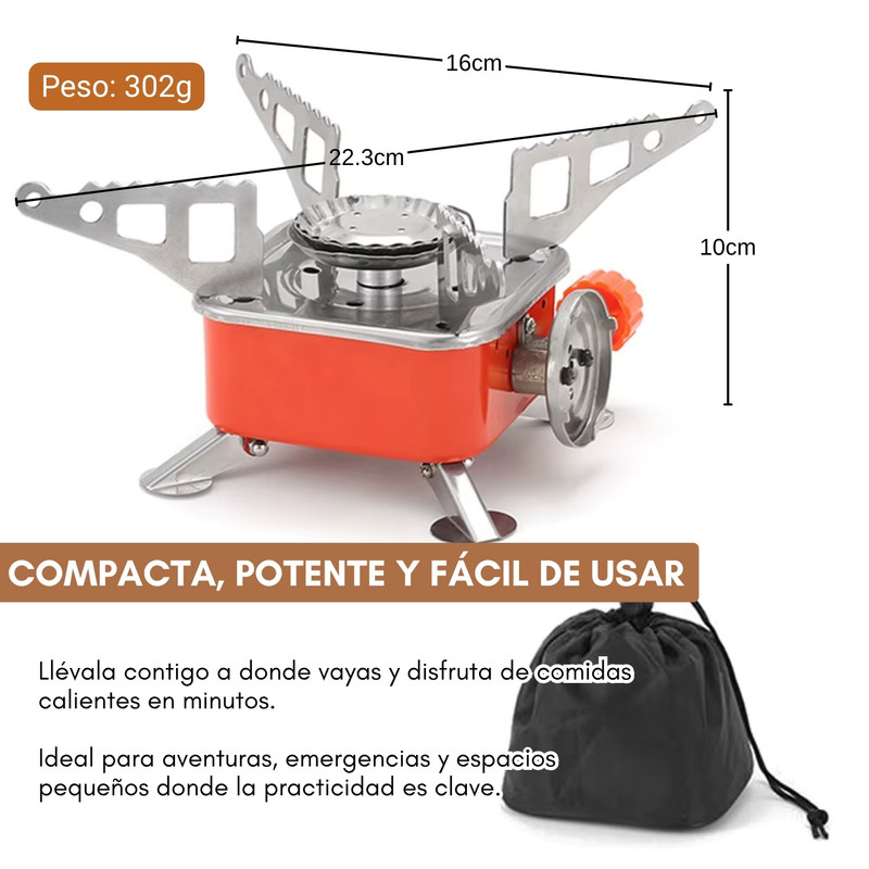 MINI COCINA PORTÁTIL A GAS IDEAL PARA CAMPING - 2