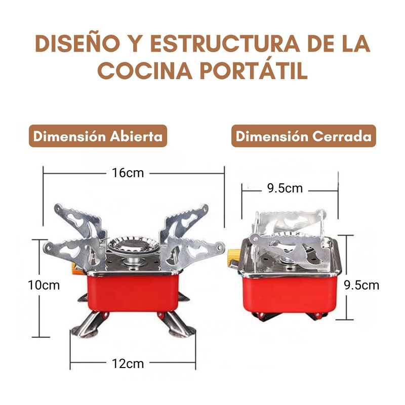 MINI COCINA PORTÁTIL A GAS IDEAL PARA CAMPING - 3