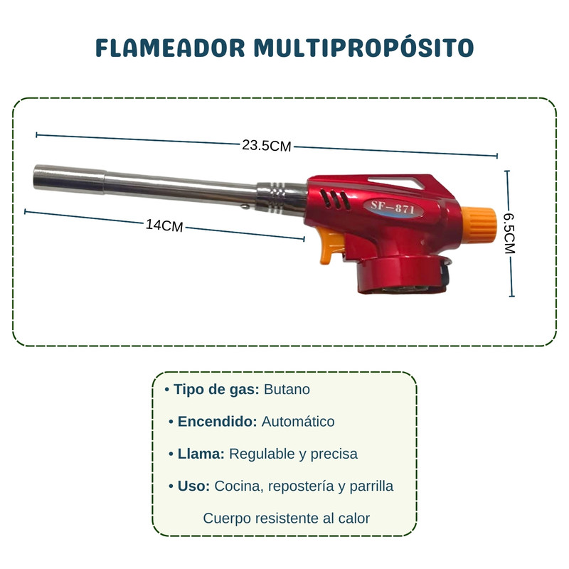 SOPLETE PROFESIONAL SF-871: ENCENDIDO AUTOMÁTICO SEGURO - 2