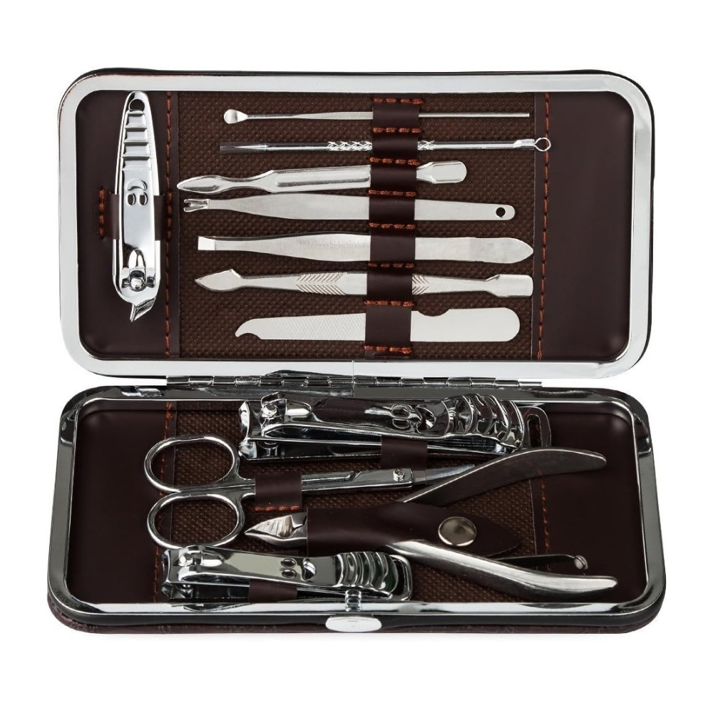 SET MANICURE PEDICURE 12 EN 1 ACERO INOX CON ESTUCHE - 3