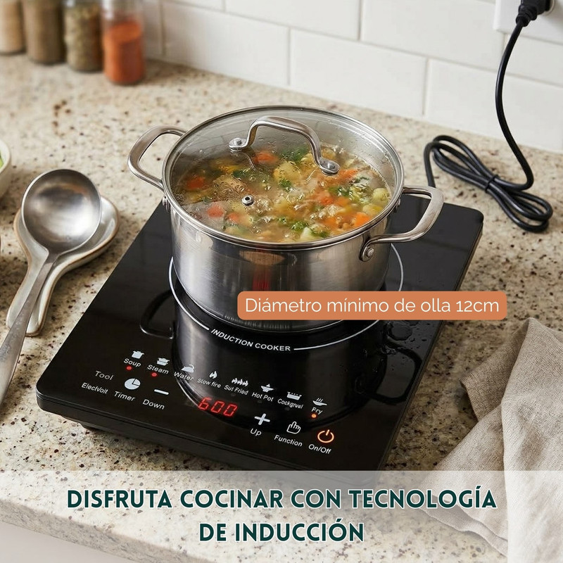 COCINA DE INDUCCIÓN RAF-8104 2200W DIGITAL CON TEMPORIZADOR - 2