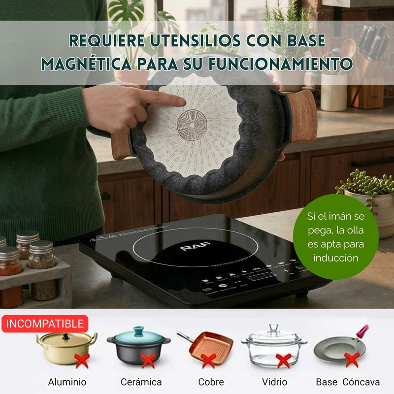 COCINA DE INDUCCIÓN RAF-8104 2200W DIGITAL CON TEMPORIZADOR - 3