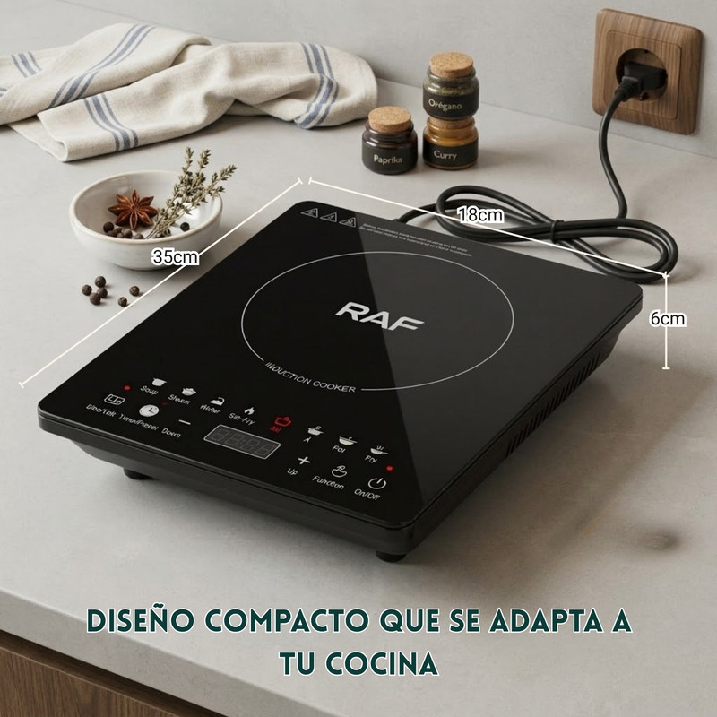 COCINA DE INDUCCIÓN RAF-8104 2200W DIGITAL CON TEMPORIZADOR - 4